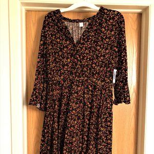 Old Navy Womens Ruffle 3/4 Sleeve Dress